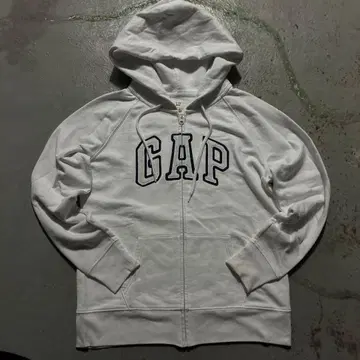 GAP 집업 후드티 로고 돈 Y2K 짧은 기장 박스 실루엣 화이트
