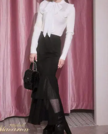 미셸 마카롱 튤 프릴 스커트