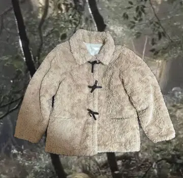 퍼 자켓 리본 베이지 모리걸 밤비코어 헤이세이