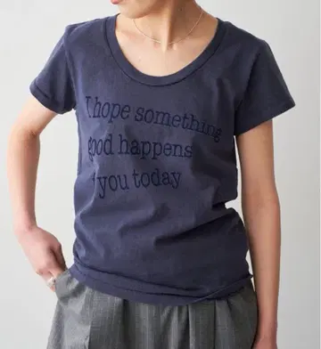 Spick & Span mixtaT 네이비 반팔 셔츠