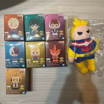 히로아카 제일복권 E상 올마이트 봉제 인형, F상 소프트 비닐 컴프 세트