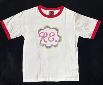 RE. 도트 초기 링거 로고 T셔츠 레드 나카 리이사