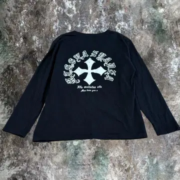 Y2K 스트릿 크로스 로고 긴팔 티셔츠 롱티 고딕계 archive