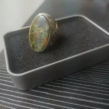 이란 터키석 반지 실버 장식