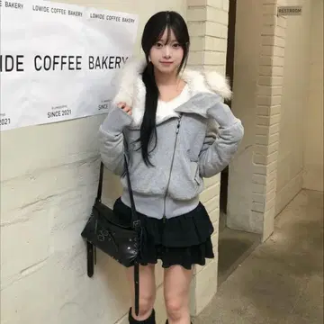 emmy 에미 퍼 터치 후디 라이더스 자켓 후드티