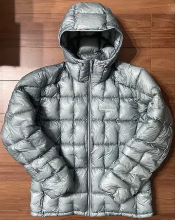 몽벨 플라즈마1000 알파인 다운 후드티 남성용 라이트 그레이 XL