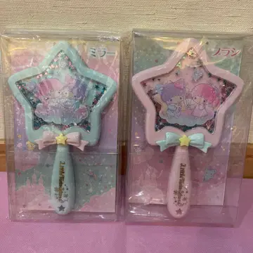 산리오 키키라라 밀키웨이 시리즈 별 모양 헤어 브러쉬 거울