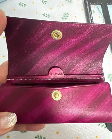 레이저 명함지갑 핸드메이드 1점