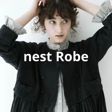 nest Robe 더블 브레스트 절개 원피스 블랙