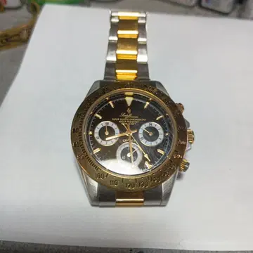 S.JOANNES 크로노그래프 손목시계 골드/실버