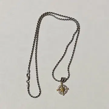 AVALANCHE 나침반 목걸이 실버925 10k 체인 포함