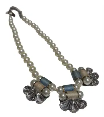 [ rada ] 펄 목걸이 비쥬 크리스탈 장식