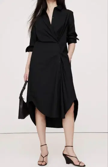 [ 바나나리퍼블릭 ] 포플린 비대칭 셔츠 드레스