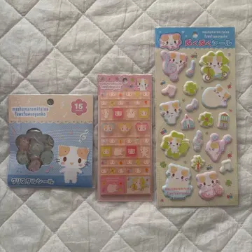 마쉬멜로우 같은 폭신폭신 냥코 씰 3개 세트 산리오