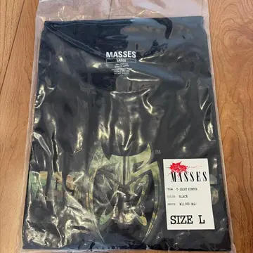 MASSES 블랙 T셔츠 사이즈 L