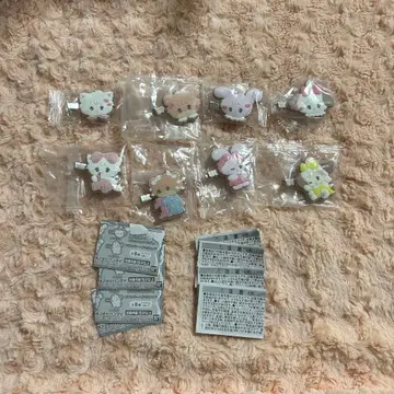 mikko Characters 플로키 헤어 클립 컴프 8개 세트