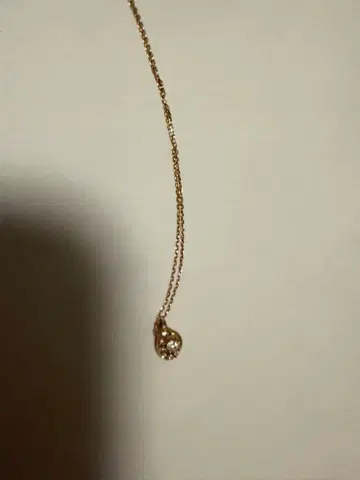 핑크 골드 다이아몬드 목걸이 반돔 아오야마 새상품급