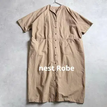 nest Robe 셔츠 원피스 면라미 베이지