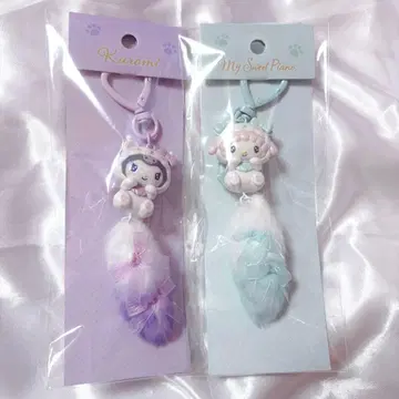 산리오 밀키 고양이 키링 쿠로미 피아노