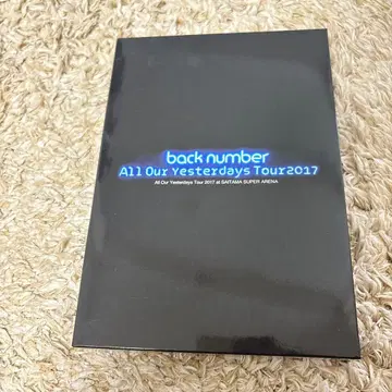 back number 2017 초회 한정판 2DVD+photo book