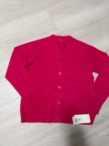 미라 오웬 핑크 가디건 M 사이즈 코튼 100%