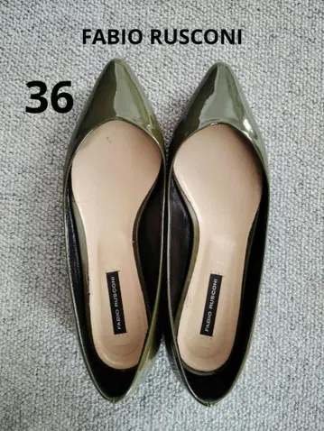 파비오 루스코니 스틸레토 플랫슈즈 사이즈 36