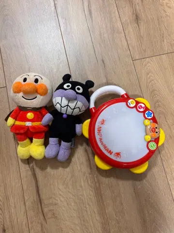 호빵맨 세트 봉제 인형 리듬 완구 묶음 판매