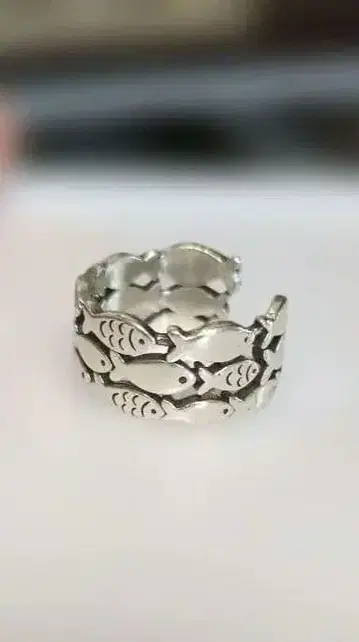 물고기 모티브 Silver 925 실버 반지 약 13호