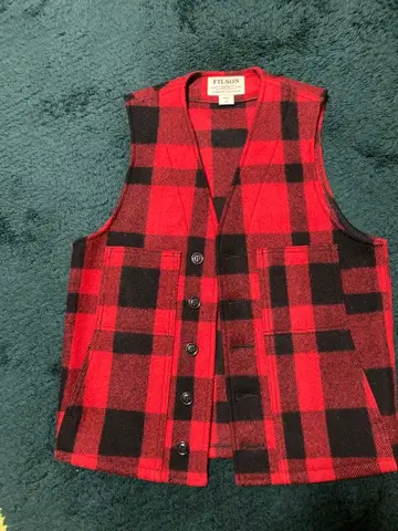 FILSON 빨검 체크 베스트 필슨 매키노 XS 사이즈