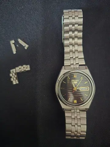 SEIKO 세이코 자동 와인딩 7S26 세이코5 레트로 블랙 x 실버