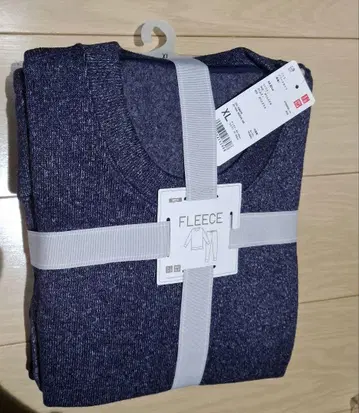 유니클로 니트 플리스 세트 (긴팔) XL 다크 블루 룸웨어