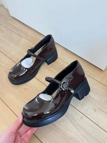 통굽 로퍼 가죽 신발 출퇴근 통학 여성용 235