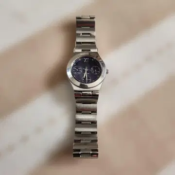 스와치 손목시계 실버/퍼플