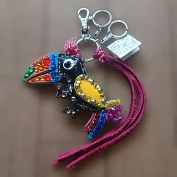 [ 새상품 미사용 ] Circo 컬러풀 반짝이는 새 모티브 키링