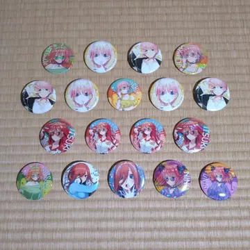 5등분의 신부 캔뱃지 나카노 이치카 니노 미쿠 요츠바 이츠키 묶음 세트