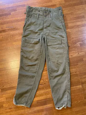 체코군 실물 M-85 더블니 프론트 필드 카고 팬츠