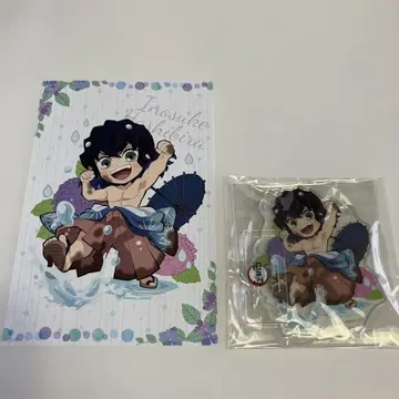 귀멸의 칼날 장마 아크릴 스탠드 이노스케 엽서 세트