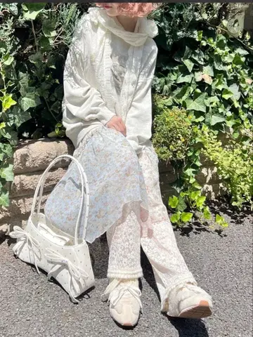 [ 2way ] 레이스 바이커 레깅스 팬츠 메리제니