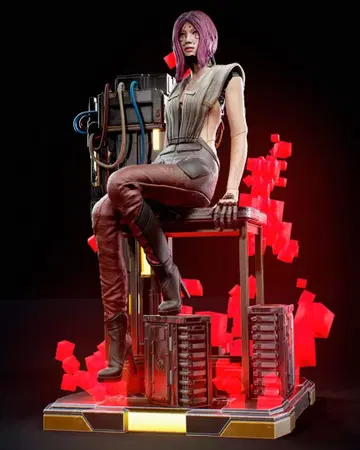 1/6 미도색 미조립 피규어 레진 키트 사이버 펑크 송버드