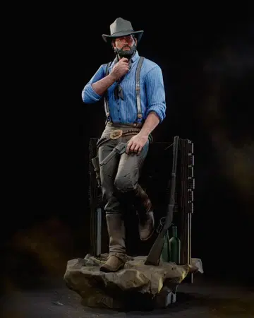 1/6 미도색 미조립 피규어 레진 키트 아서 카우보이