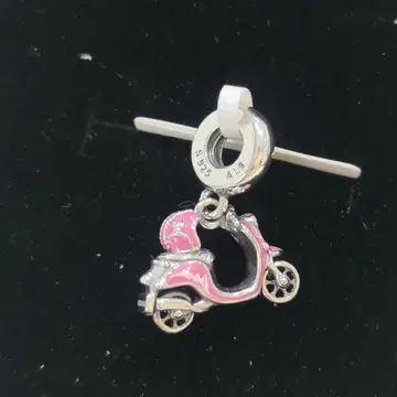PANDORA 핑크 스쿠터 가동 대글 참 925 은