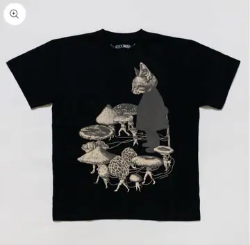 보리스 잡화점 히구치 유코 T셔츠 산책 블랙 사이즈 L