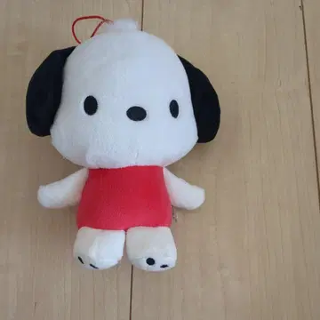 포차코 강아지 봉제 인형 빨간색 의류 포함