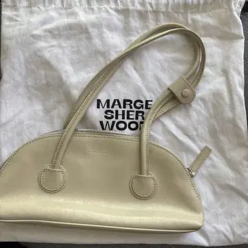 MARGESHER WOOD 크림 핸드백