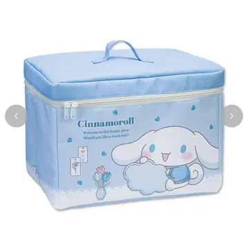 시나모롤 뚜껑 포함 수납 박스 하트 구름 라이트 블루