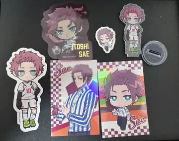 블루 록 이토시 사에 굿즈 세트 아크릴 스탠드 클리어 파일 카드 스티커