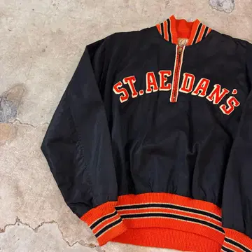 50s 스피드라인 하프 집 새틴 재킷 50년대