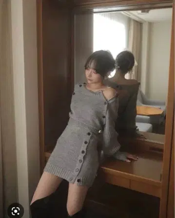 MELT THE LADY 멜트 더 레이디 백 오픈 미니 원피스 F