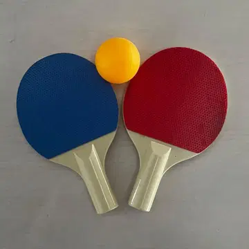 탁구 라켓 세트 파랑 빨강 2개 오렌지 공
