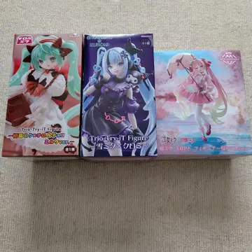 벚꽃 미쿠 유키 미쿠 x 쿠로미 티롤리안 미쿠 피규어 3종 세트